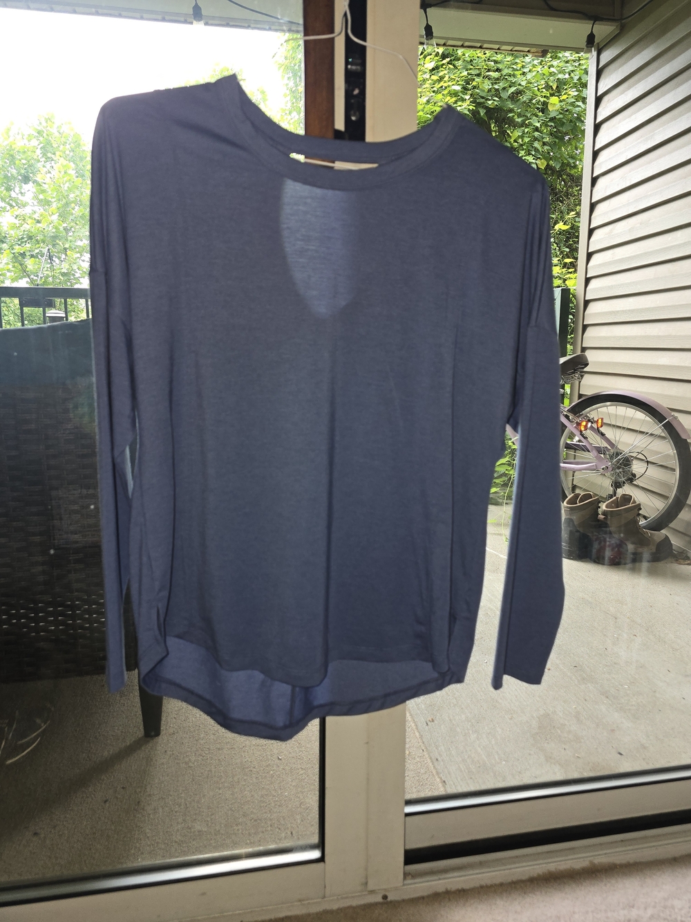 all in motion Navy Long-Sleeve Crewneck Top